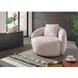 COCKTAILSESSEL Chenille Rosa    - Schwarz/Rosa, LIFESTYLE, Textil/Metall (101/79/96cm) - Xora