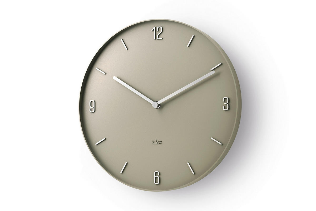 WANDUHR  Grau 30,0 cm  - Grau, Basics, Kunststoff (30,0cm) - Zack