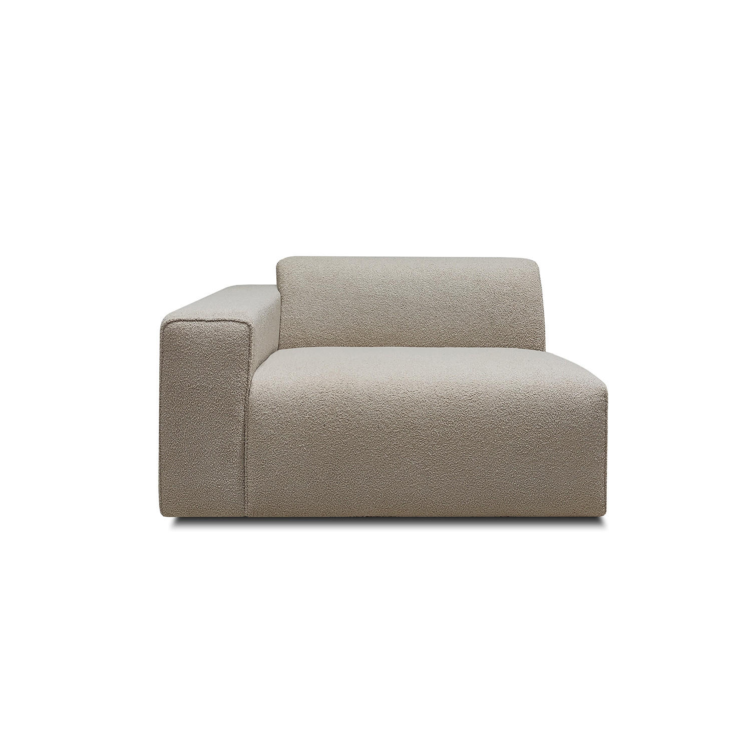 SOFFMODUL i teddy tyg beige  - beige/svart, Klassisk, metall/trä (124/70/96cm) - Niels Andersson