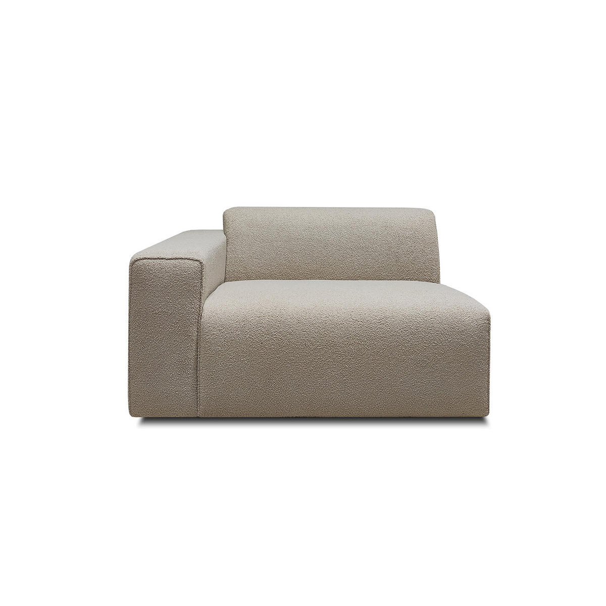 SOFFMODUL i teddy tyg beige  - beige/svart, Klassisk, metall/trä (124/70/96cm) - Niels Andersson