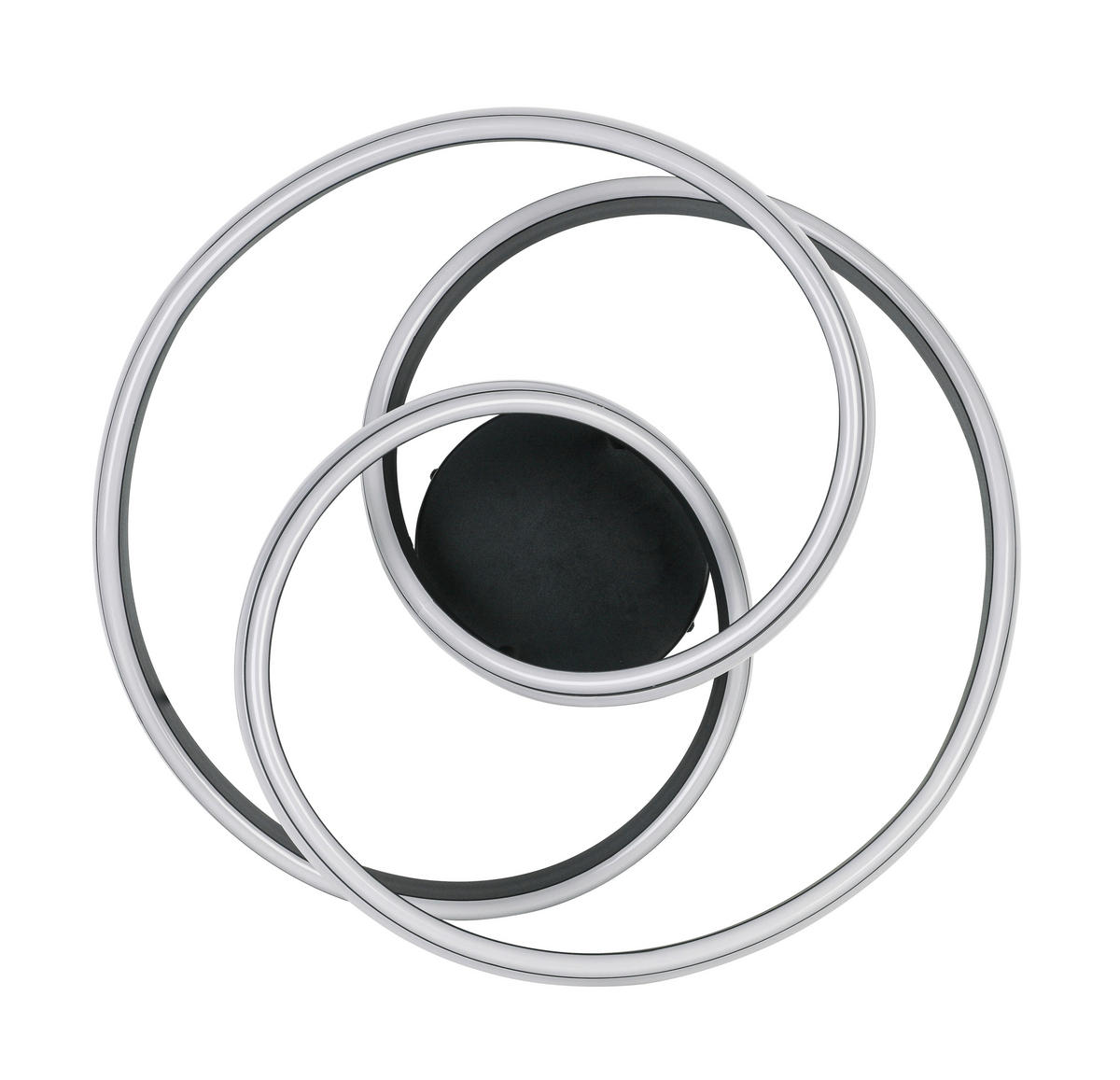 STROPNÍ LED SVÍTIDLO, 48/52/23 cm - bílá/černá, Design, kov/plast (48/52/23cm) - Novel