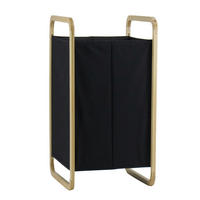 KORPA ZA VEŠ  40/70/36 cm      - prirodna boja/crna, Dizajnerski, drvo/tekstil (40/70/36cm) - Ambia Home