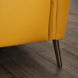 2-SITZER-SOFA in Leder Currygelb  - Currygelb/Schwarz, Design, Leder/Metall (162/79/104cm) - Emilio Belluti