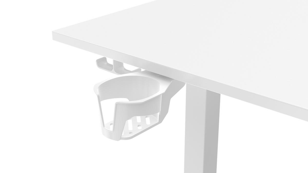 ECKSCHREIBTISCH 160/160/72-117 cm  in Weiß  - Weiß, KONVENTIONELL, Holzwerkstoff/Kunststoff (160/160/72-117cm) - Carryhome