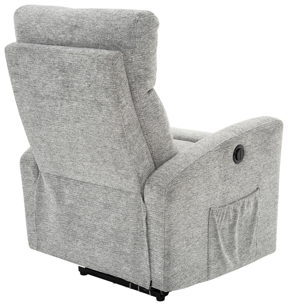 FERNSEHSESSEL  mit Webstoff Grau, Schwarz  - Schwarz/Grau, Design, Kunststoff/Textil (76/102/93cm) - Carryhome