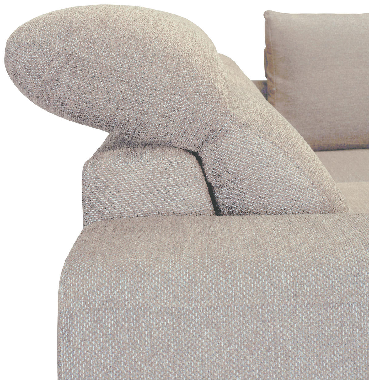 ECKSOFA Beige Chenille  - Beige/Schwarz, KONVENTIONELL, Textil/Metall (266/185cm) - Carryhome