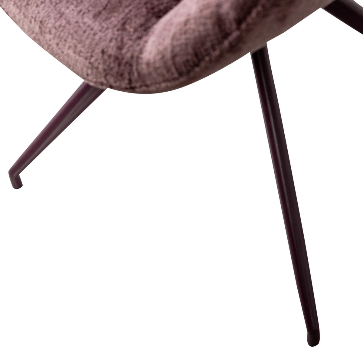 ARMLEHNSTUHL-SET 2 Stück  in Samt  - Lila/Schwarz, MODERN, Textil/Metall (58/58/82cm) - Livetastic