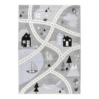 IGRALNA PREPROGA      160/230 cm    tkano  srebrne barve  - srebrne barve, Basics, tekstil (160/230cm)