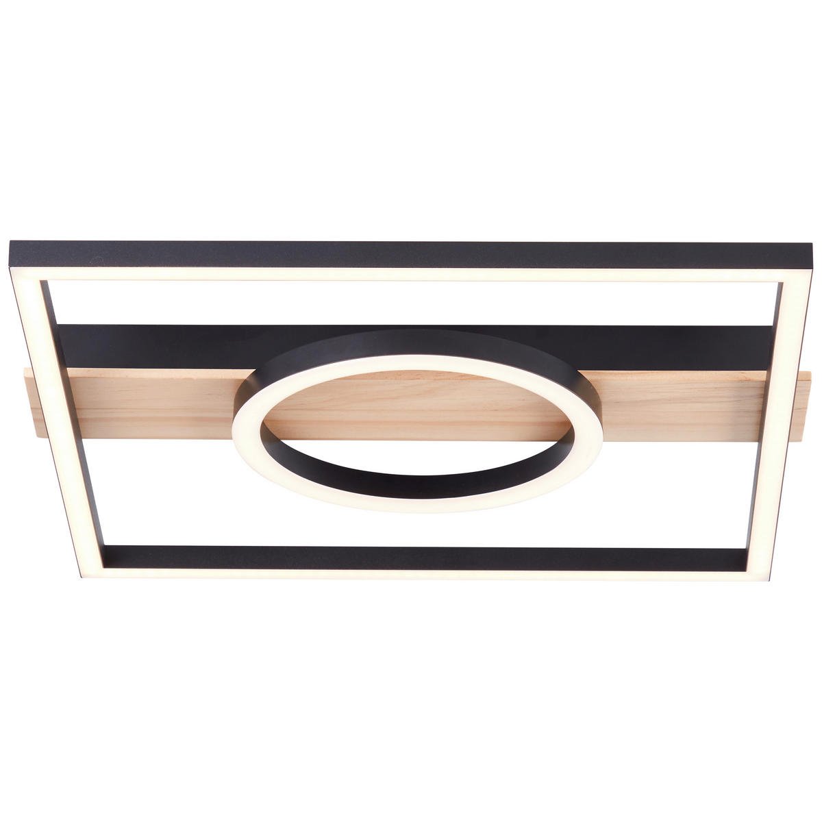 LED-PANEEL - Schwarz/Braun, Design, Holz/Kunststoff (5/42/40cm) - Brilliant