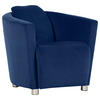 COCKTAILSESSEL - Chromfarben/Blau, Design, Holzwerkstoff/Textil (72/72/85cm)