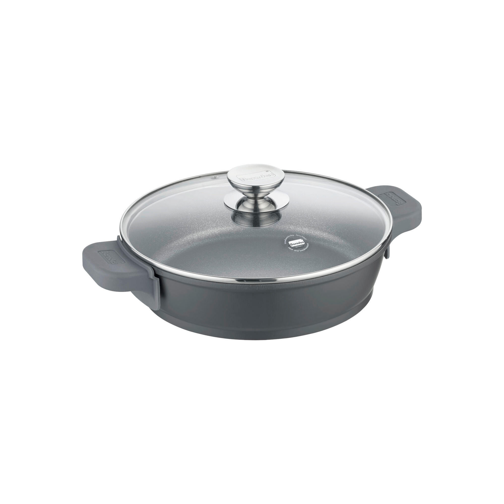 SERVIERPFANNE Vario Click Induction PTFE-Antihaftbeschichtung 28 cm  - Dunkelgrau, Basics, Metall (28cm) - Berndes
