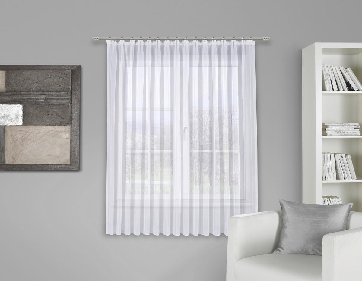 FERTIGSTORE  halbtransparent   300/245 cm  - Weiß, Basics, Textil (300/245cm) - Esposa