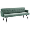 SITZBANK 206/85/69 cm Cord Grün Metall  - Schwarz/Grün, Design, Textil/Metall (206/85/69cm) - Johann Jakob