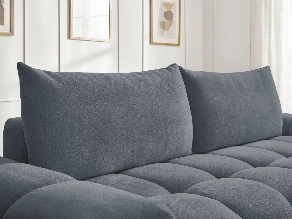 3-SITZER-SOFA EVEREST Struktur Dunkelblau  - Schwarz/Dunkelblau, MODERN, Kunststoff/Textil (278/90/115cm)