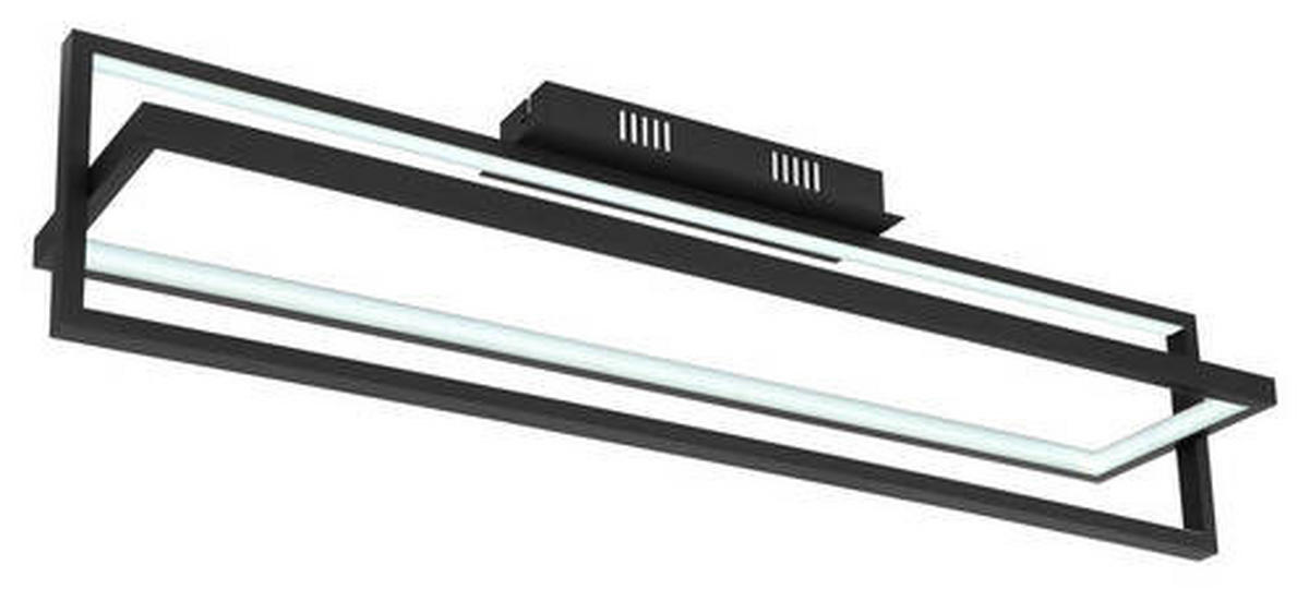LED-TAKLAMPA 23 W 82/18/21,5 cm  - opal/svart, Trend, metall/plast (82/18/21,5cm) - Globo