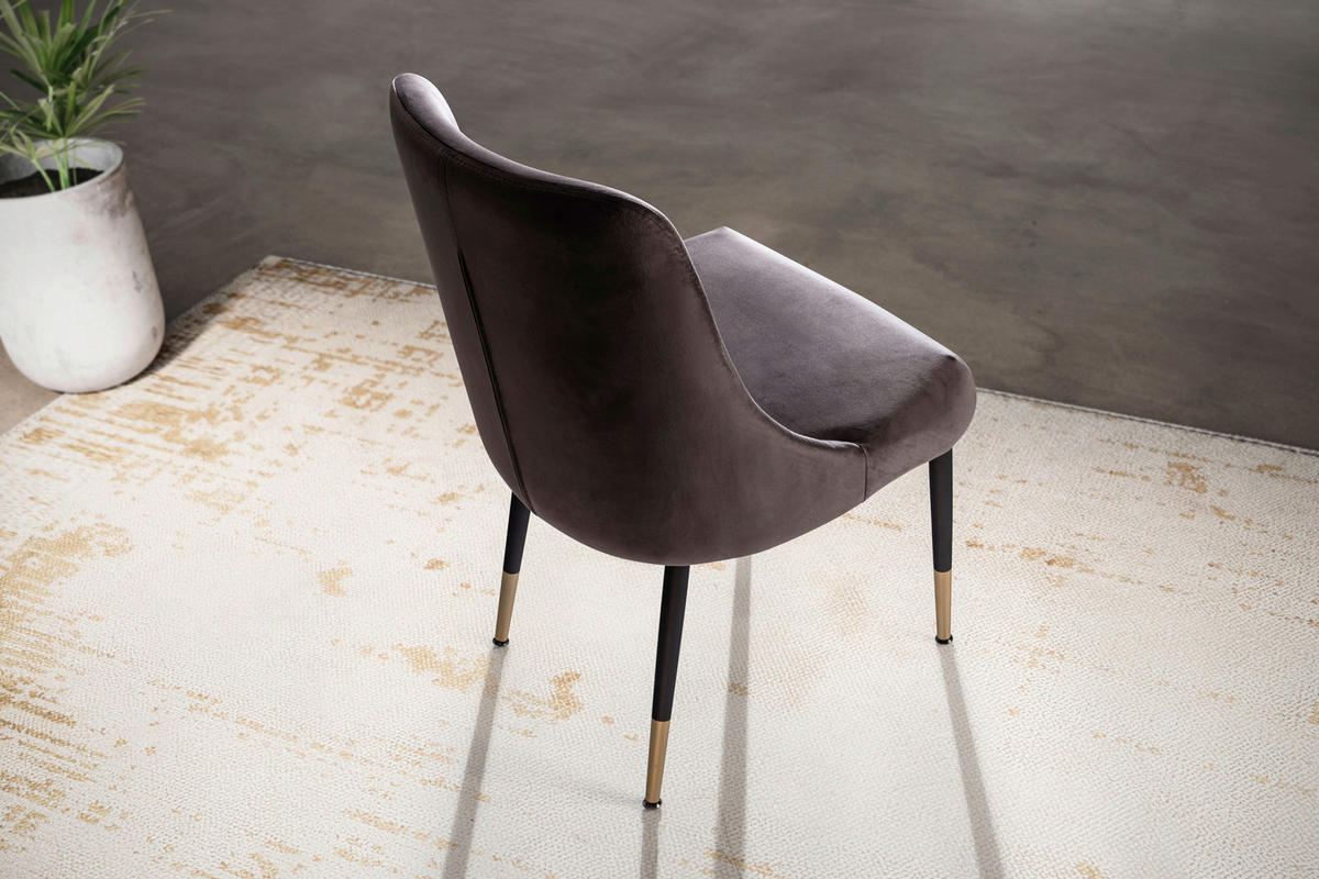STOLIČKA, 49/85/56 cm - čierna/sivá, Design, kov/textil (49/85/56cm) - Livetastic