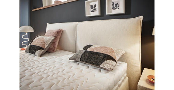 POLSTERBETT 180/200 cm,  in Weiß, Bettkasten, Lattenroste, Matratzen, H2 + H3 = mittel + fest  - Schwarz/Weiß, Design, Holz/Kunststoff (180/200cm) - Voleo