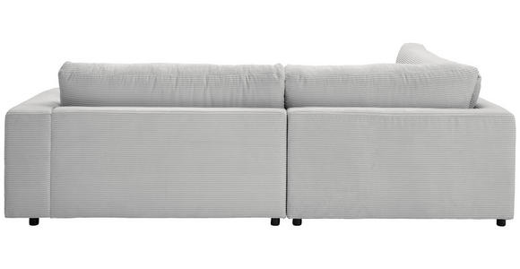 ECKSOFA in Cord Grau  - Schwarz/Grau, Design, Kunststoff/Textil (224/265cm) - Hom`in