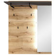 GARDEROBE 3-teilig  in 175/192/38 cm  - Eichefarben/Graphitfarben, KONVENTIONELL, Glas/Holzwerkstoff (175/192/38cm) - Xora
