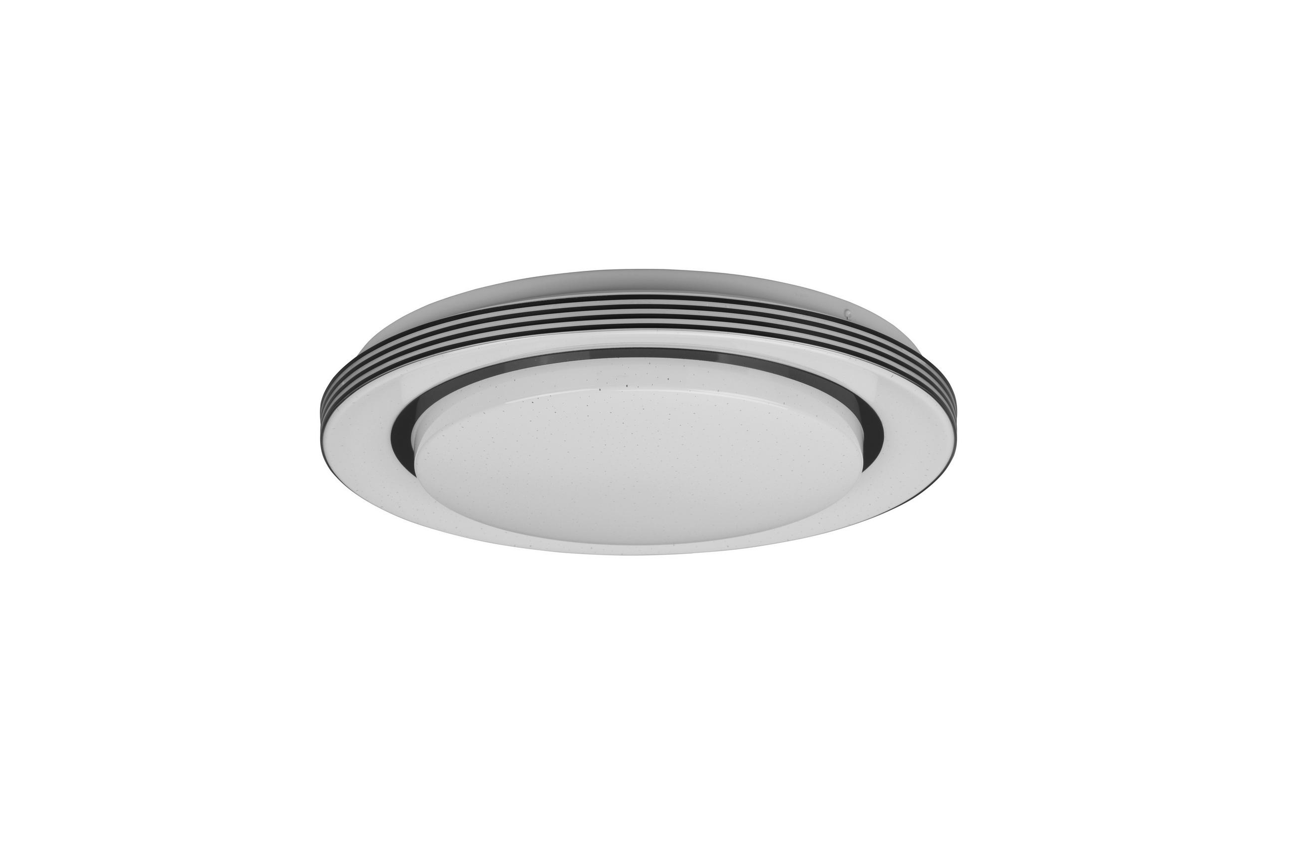 LED-DECKENLEUCHTE Atria 38/7,5 cm   - Schwarz, Basics, Kunststoff (38/7,5cm)