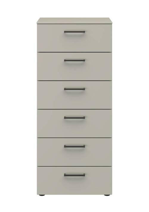 KOMMODE Primolar Garda  in 50/118/41 cm  - Hellgrau/Schwarz, Design, Holzwerkstoff/Kunststoff (50/118/41cm) - Xora