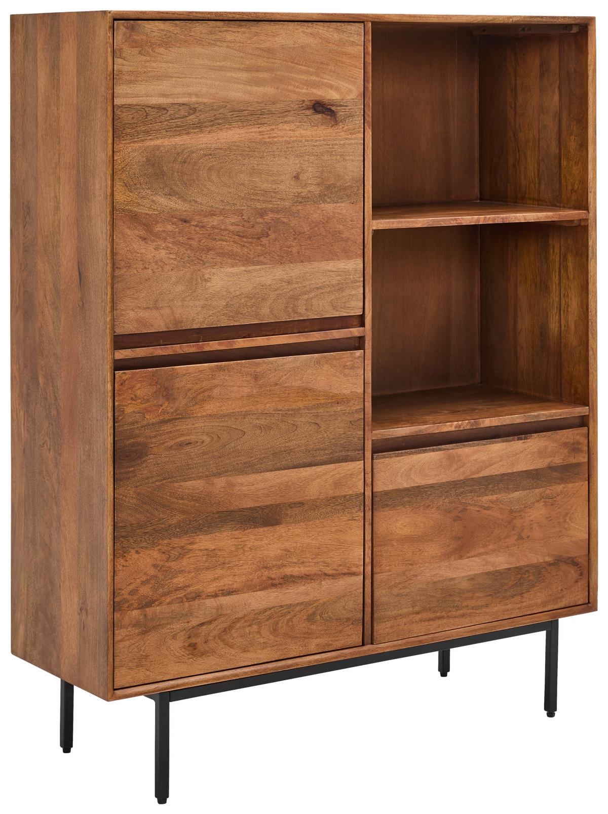 KOMMODE  in 110/140/40 cm  - Schwarz/Honig, LIFESTYLE, Holz/Metall (110/140/40cm) - Livetastic