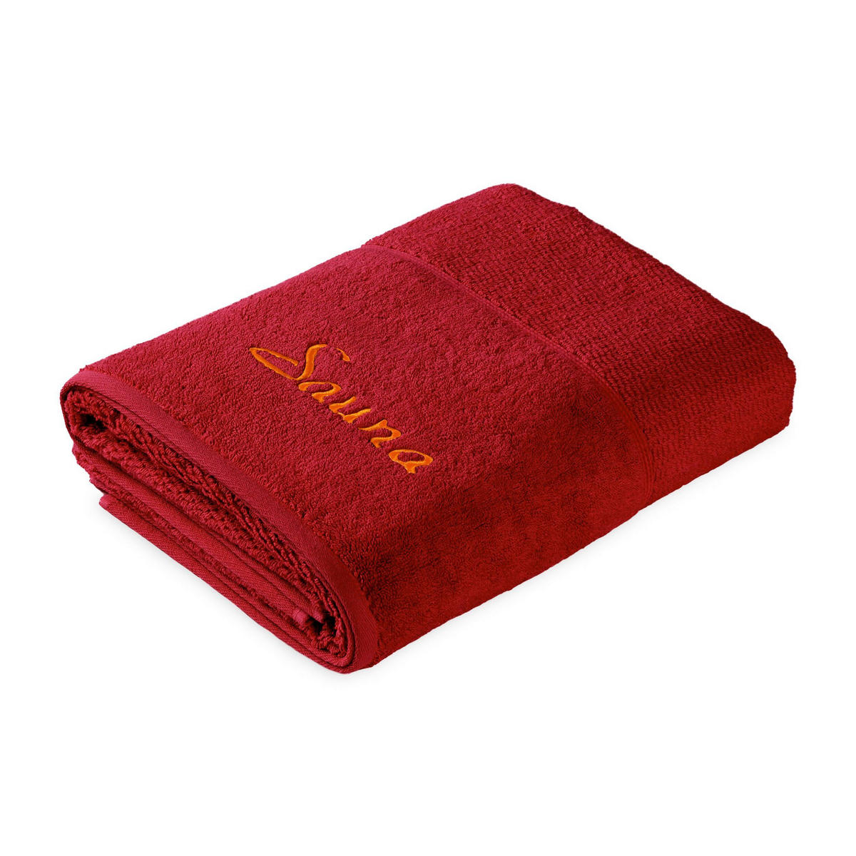 SAUNATUCH FROTTANA PEARL Rot  - Rot, Basics, Textil (80/200cm) - Moeve