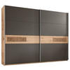 SCHWEBETÜRENSCHRANK in Eiche Artisan  - Alufarben/Graphitfarben, Design, Holzwerkstoff/Metall (270/210/60cm) - Carryhome
