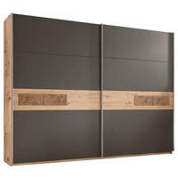 SCHWEBETÜRENSCHRANK in Eiche Artisan  - Alufarben/Graphitfarben, Design, Holzwerkstoff/Metall (270/210/60cm) - Carryhome