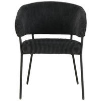 ARMLEHNSTUHL  in Eisen Cord  - Schwarz, LIFESTYLE, Holz/Textil (60/81/60cm) - Livetastic