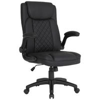 SCAUN DIRECTORIAL  in imitație piele negru  - negru, Design, plastic/metal (63,5/107,5-117/68cm) - Carryhome