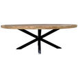 ESSTISCH in Holz 220/110/76 cm   - Schwarz/Naturfarben, Trend, Holz/Metall (220/110/76cm) - Ambia Home