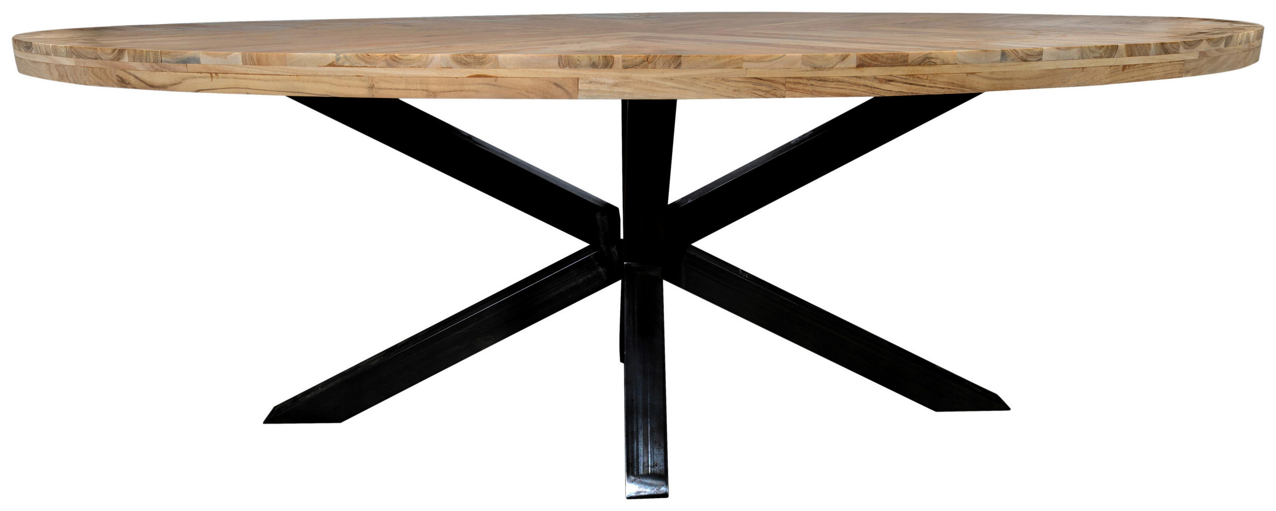 ESSTISCH in Holz 220/110/76 cm   - Schwarz/Naturfarben, Trend, Holz/Metall (220/110/76cm) - Ambia Home