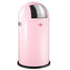 ABFALLSAMMLER PUSHBOY 50 L  - Edelstahlfarben/Pink, KONVENTIONELL, Kunststoff/Metall (40/75,5cm) - Wesco
