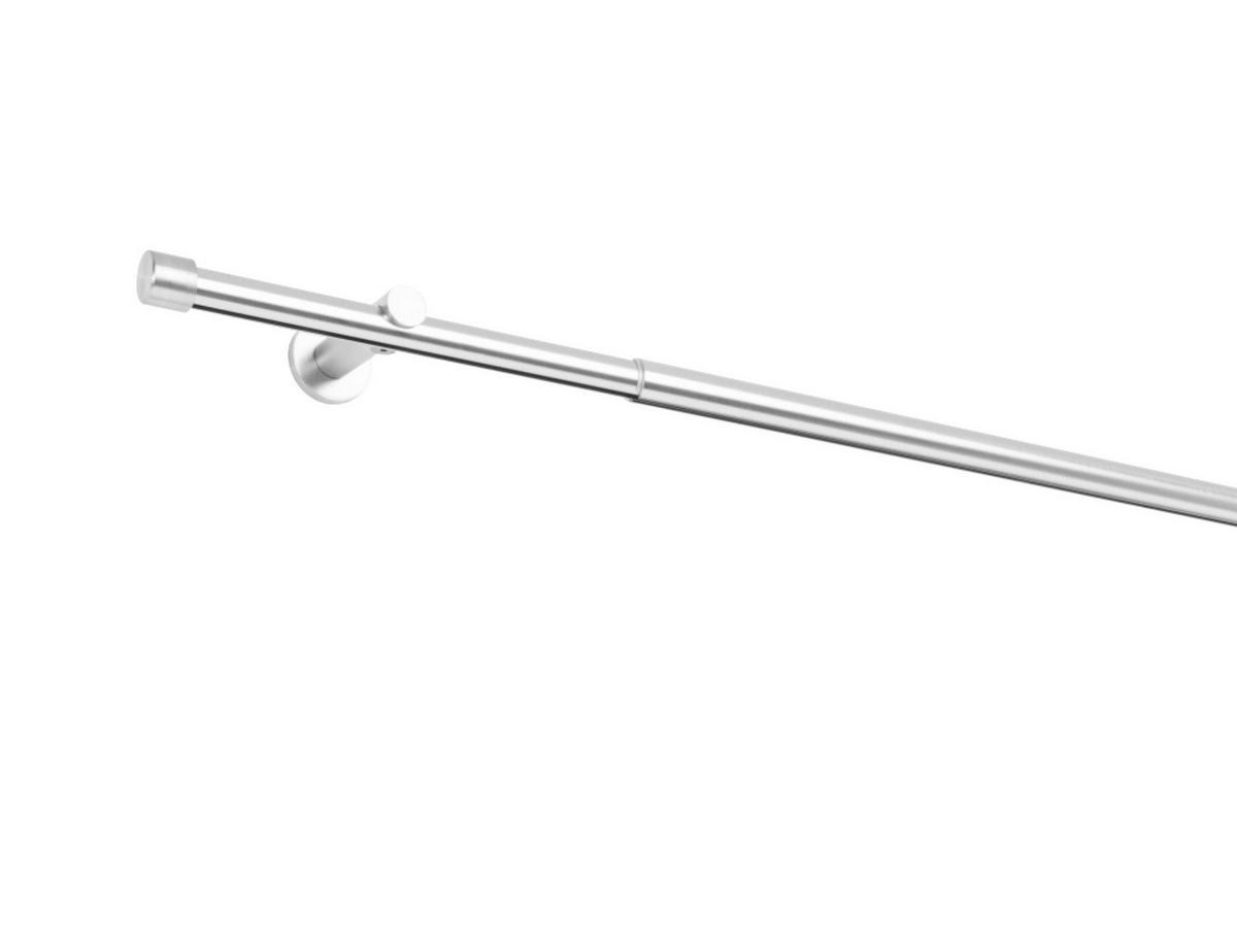 VORHANGSCHIENE - Grau Hochglanz, Basics, Metall (280/11,5/4,7cm) - Homeware