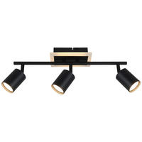 DECKENLEUCHTE 4.2 W    45/9,5/16 cm  - Schwarz, Trend, Kunststoff/Metall (45/9,5/16cm) - Novel