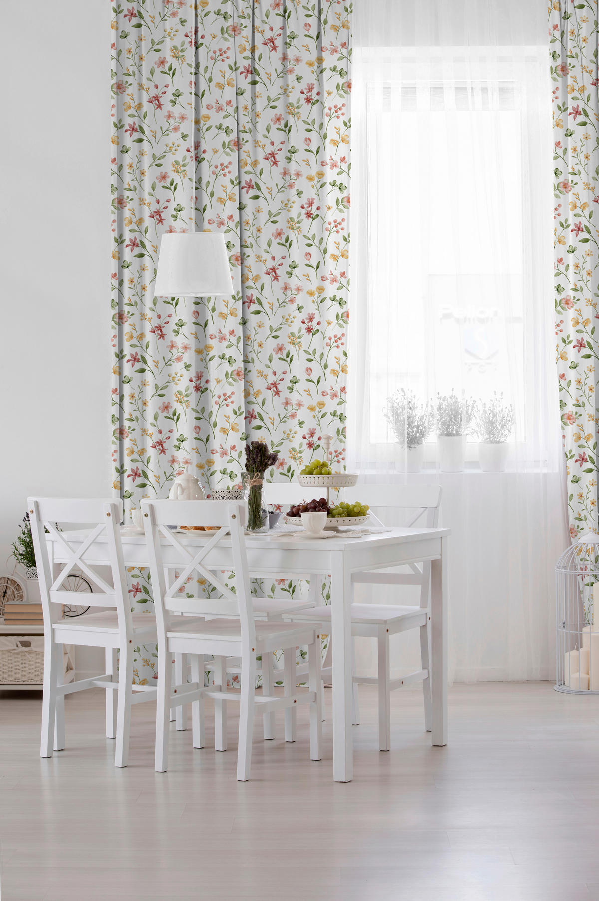 VORHANGSTOFF per lfm blickdicht  - Rot/Hellgelb, KONVENTIONELL, Textil - Landscape