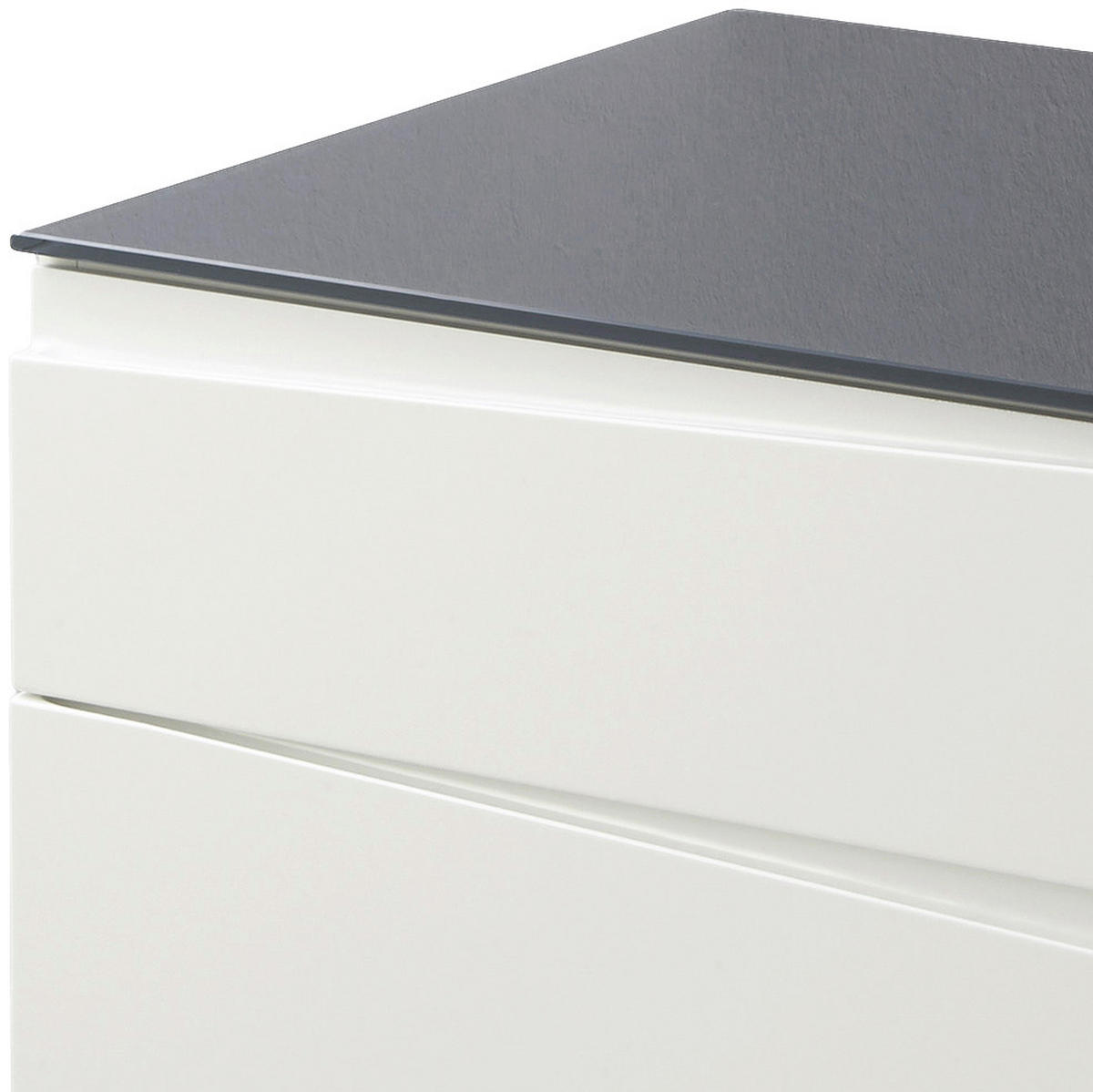 WASCHBECKENUNTERSCHRANK 80/33/47 cm  - Weiß Hochglanz/Grau, MODERN, Glas/Holzwerkstoff (80/33/47cm) - MID.YOU