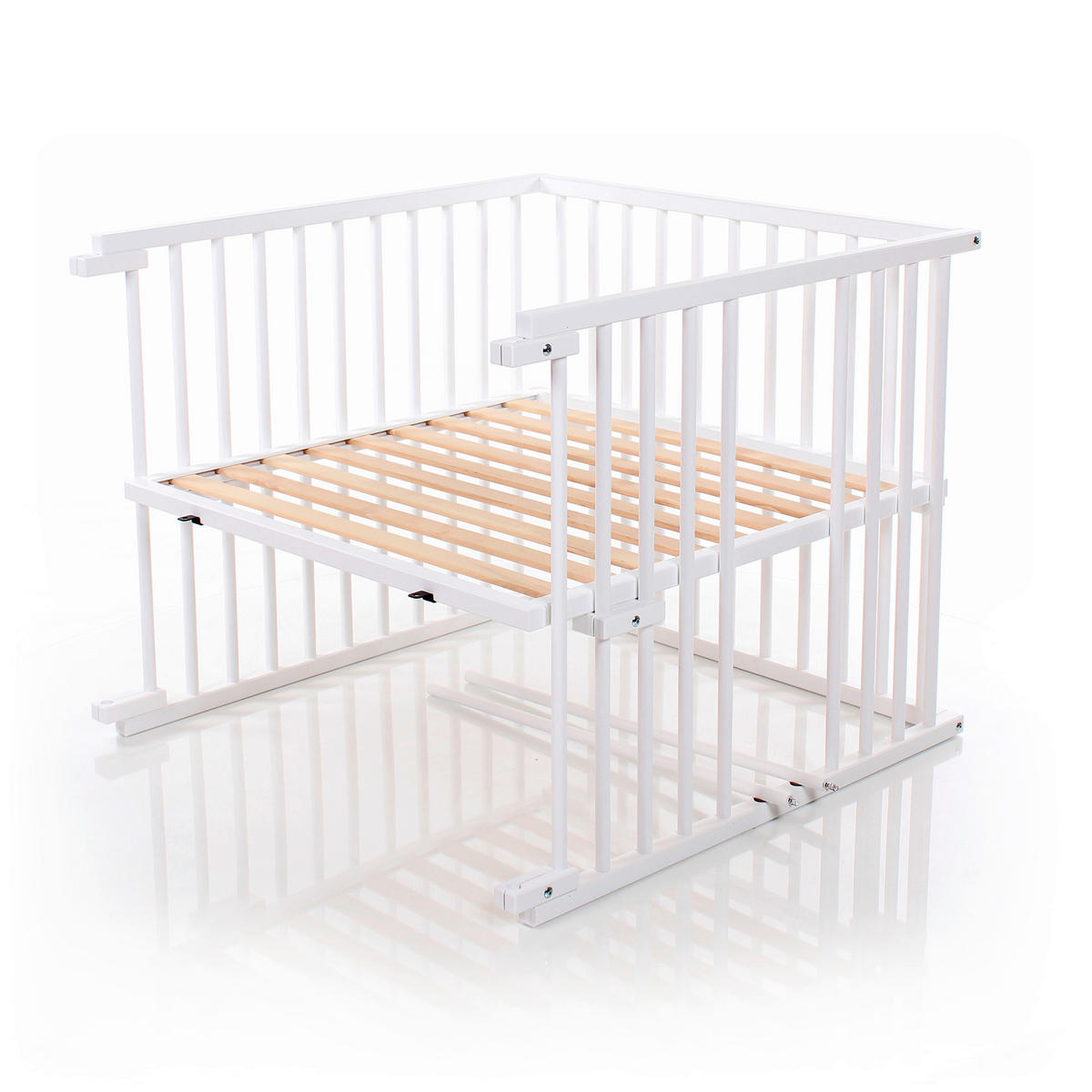GITTERBETT  95/94/79 cm   - Weiß, Basics, Holz (95/94/79cm) - Babybay
