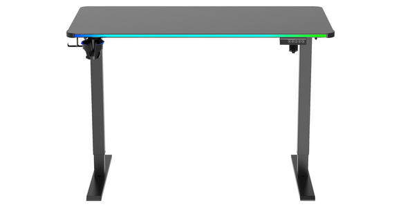 SCHREIBTISCH 120/60/70-115 cm Schwarz elektrisch höhenverstellbar  - Schwarz, Design, Holzwerkstoff/Kunststoff (120/60/70-115cm) - Novel