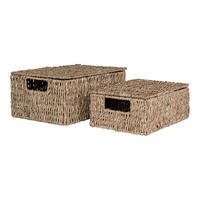 KORBSET  - Braun, Design, Holz (28/20/11cm)