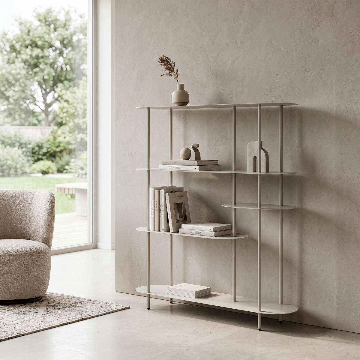 REGAL  118/139/31 cm Greige  - Greige, Design, Metall (118/139/31cm) - MID.YOU