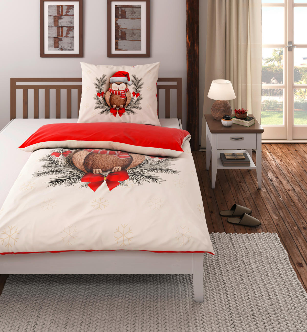 POSTELJINA SA DVA LICA Christmas Collection 140/200 cm saten  - Osnovno, tekstil (140/200cm) - X-Mas