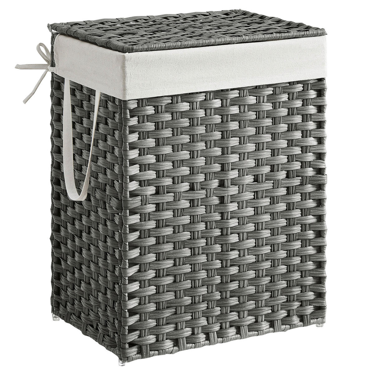 WÄSCHEKORB - Grau, Basics, Kunststoff/Textil (46/61/33cm)