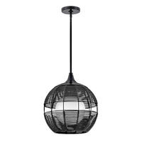 HÄNGLAMPA Maddox 46/35,9/35,9 cm  - svart, Klassisk, metall/glas (46/35,9/35,9cm) - Elstead Lighting