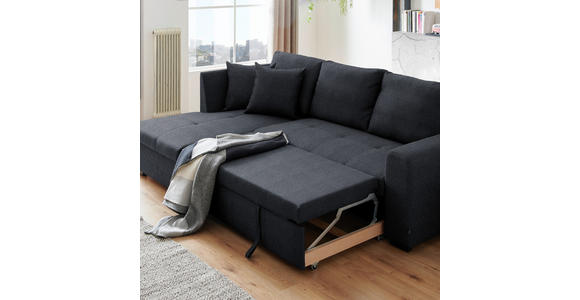 ECKSOFA in Webstoff Dunkelgrau  - Dunkelgrau, Design, Textil (158/238cm) - Xora