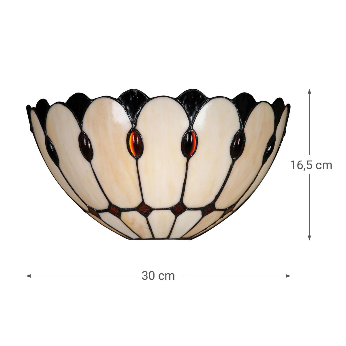 FALILÁMPA - többszínű, Basics, Üveg (15/16.5/31.5cm)