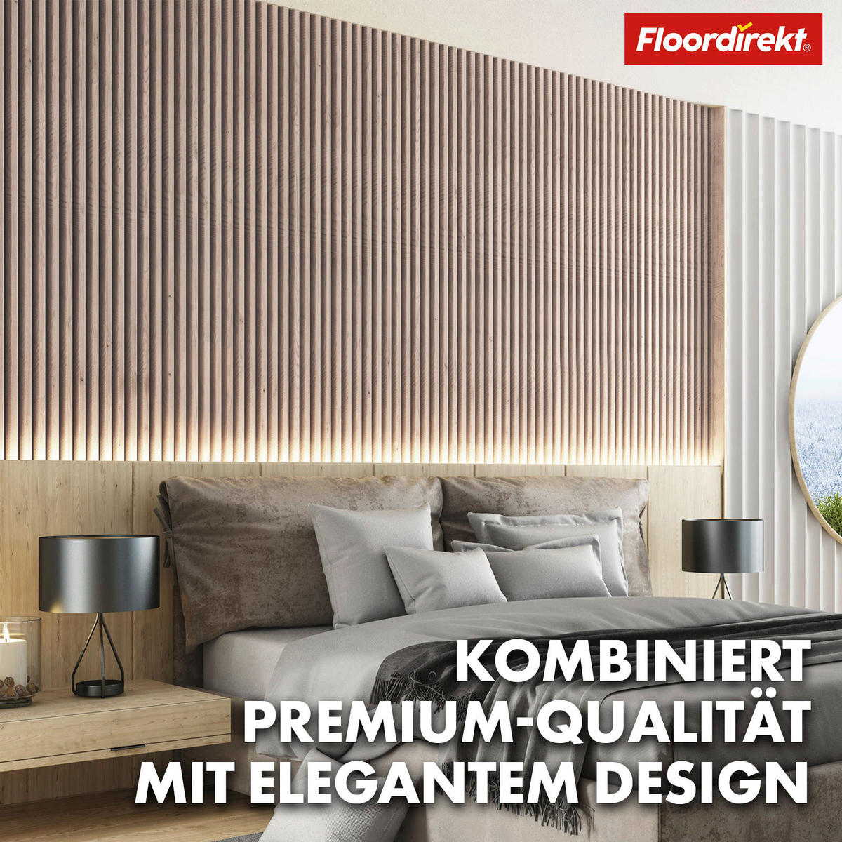 AKUSTIKPANEEL Akustikpaneel Schmal 27/275/2,1 cm  - Eiche Bianco, Basics, Holzwerkstoff (27/275/2,1cm) - Floordirekt