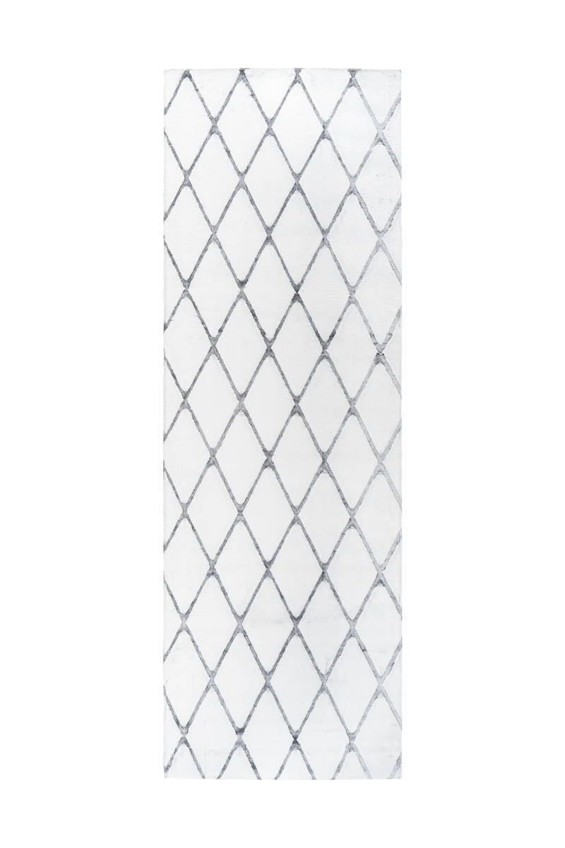 BĚHOUN, 80/250 cm, antracitová, bílá - bílá/antracitová, Design, textil (80/250cm)