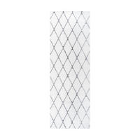BĚHOUN, 80/250 cm, antracitová, bílá - bílá/antracitová, Design, textil (80/250cm)